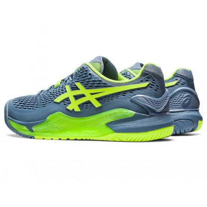 ASICS Gel Resolution 9 'Steel Blue Hazard GREEN