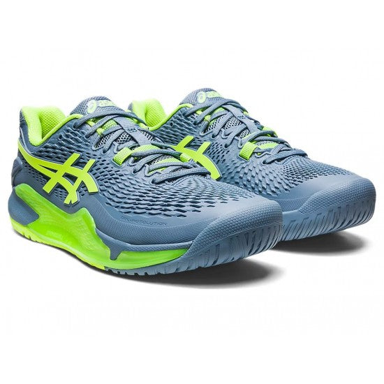 ASICS Gel Resolution 9 'Steel Blue Hazard GREEN